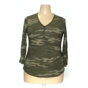 Style & Co Green Camo Shirt XXL